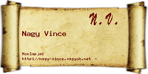 Nagy Vince névjegykártya