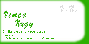 vince nagy business card